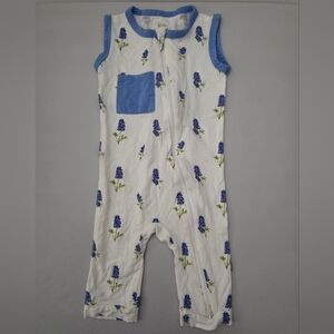 NWOT Kyte Baby Zippered Sleeveless Romper in Periwinkle Bluebonnet Size 18-24M